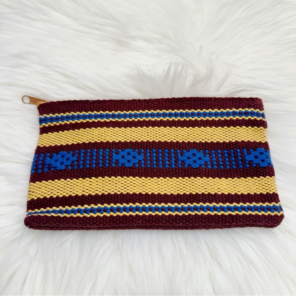 Handmade woven zipper money coin pouch purse or clutch